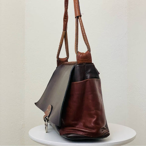 Louis Feraud vintage leather bag. 